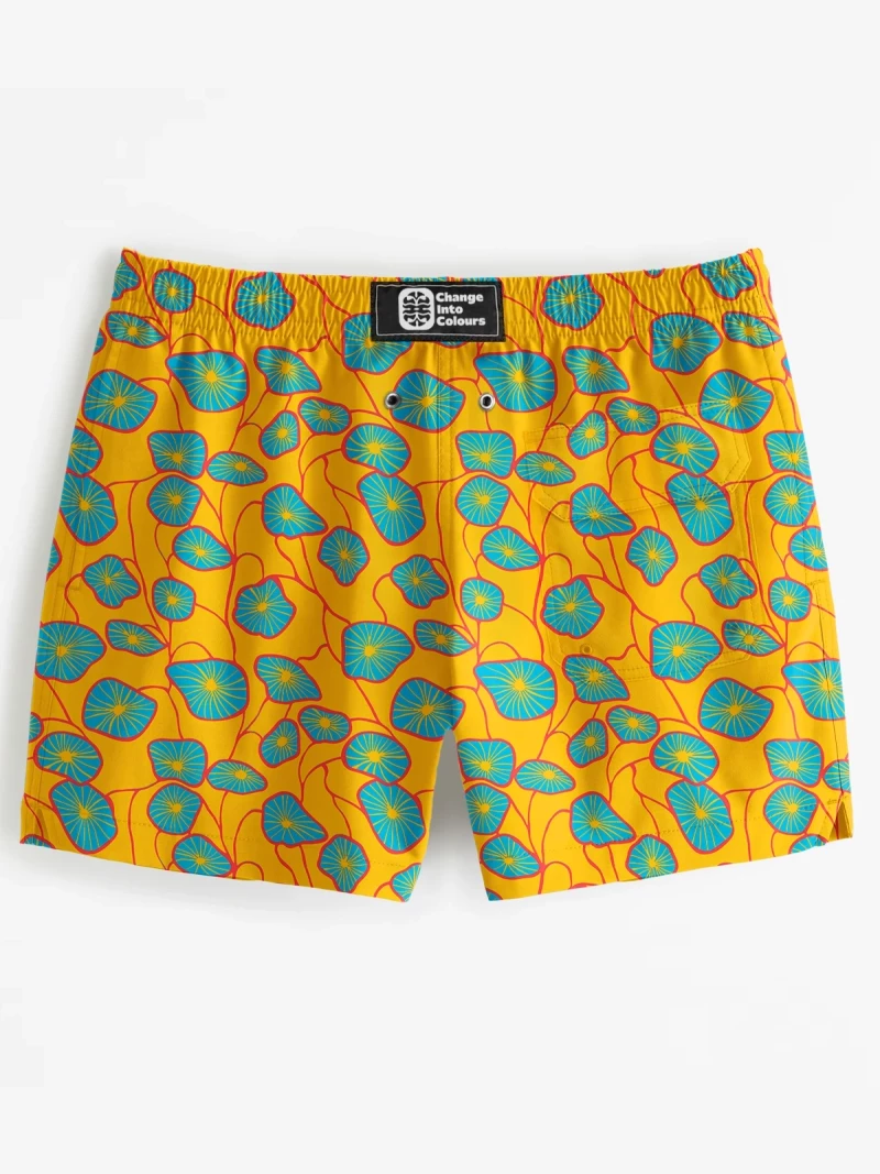 Flora Yellow Swim Shorts