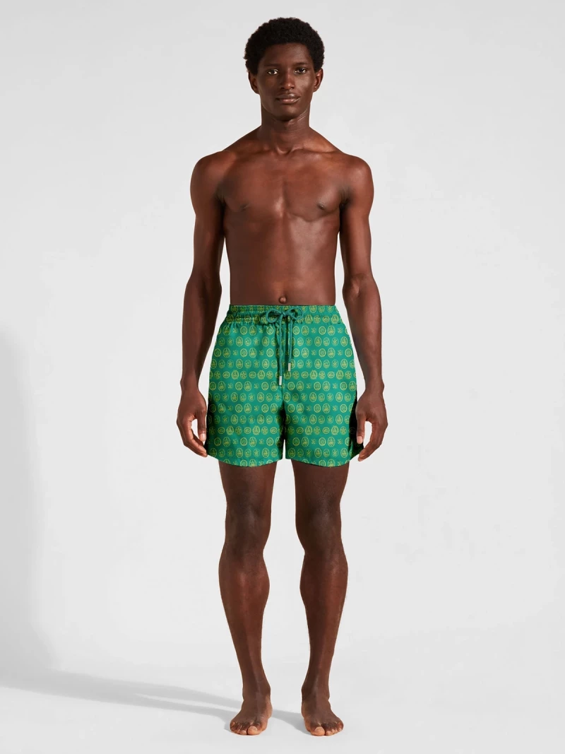 Green Sailboats Swim Shorts