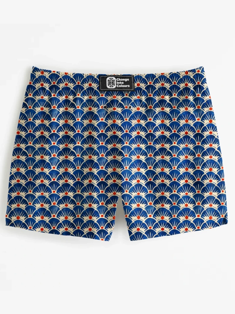 Geometric Sunset Swim Shorts