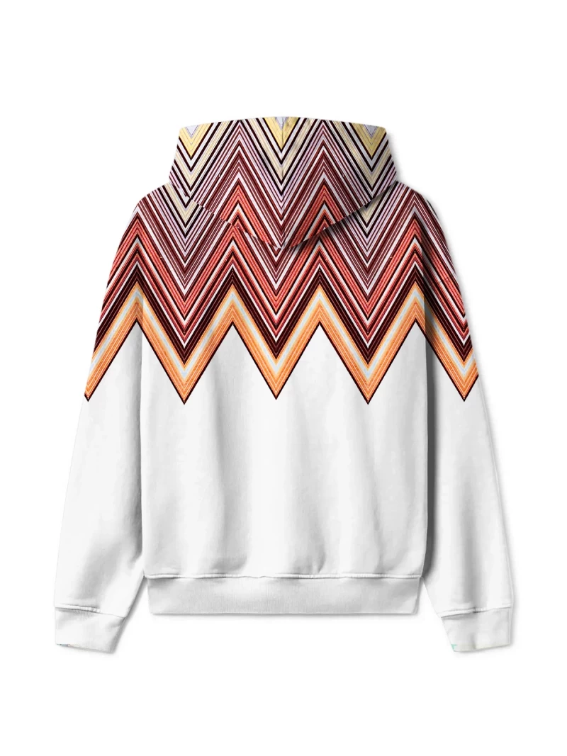 Half Zigzag Mens Oversize Hoodie