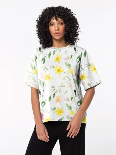 Watercolor Spring Womens Oversize T-shirt