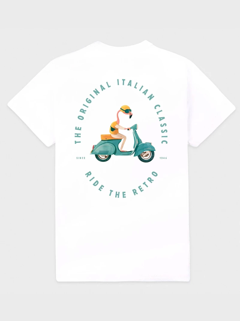 Scooter Flamingo Womens T-shirt