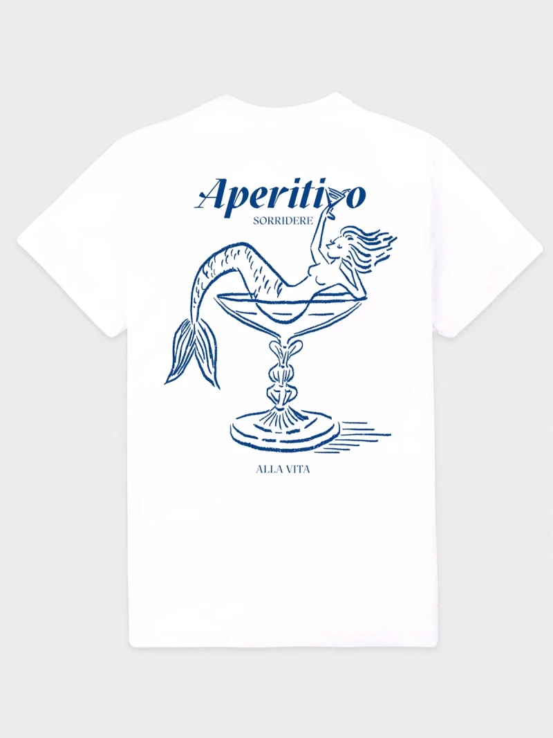 Aperitivo white womens cotton t-shirt