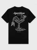 Aperitivo black womens cotton t-shirt