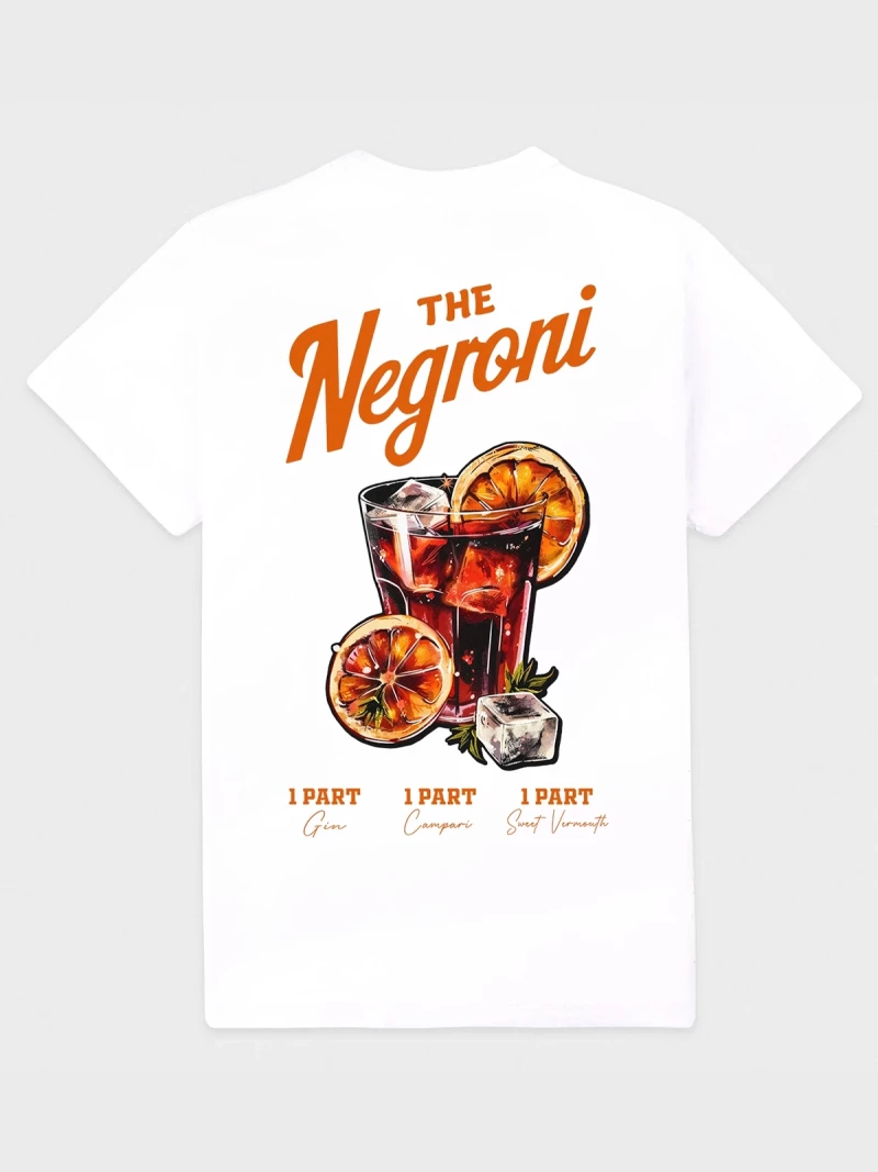 Negroni white womens cotton t-shirt back