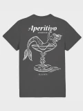 Aperitivo anthracite cotton t-shirt back