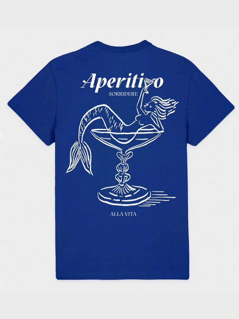 Aperitivo navy cotton t-shirt back