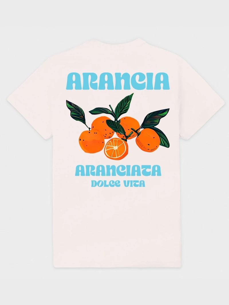 Arancia natural womens cotton t-shirt back