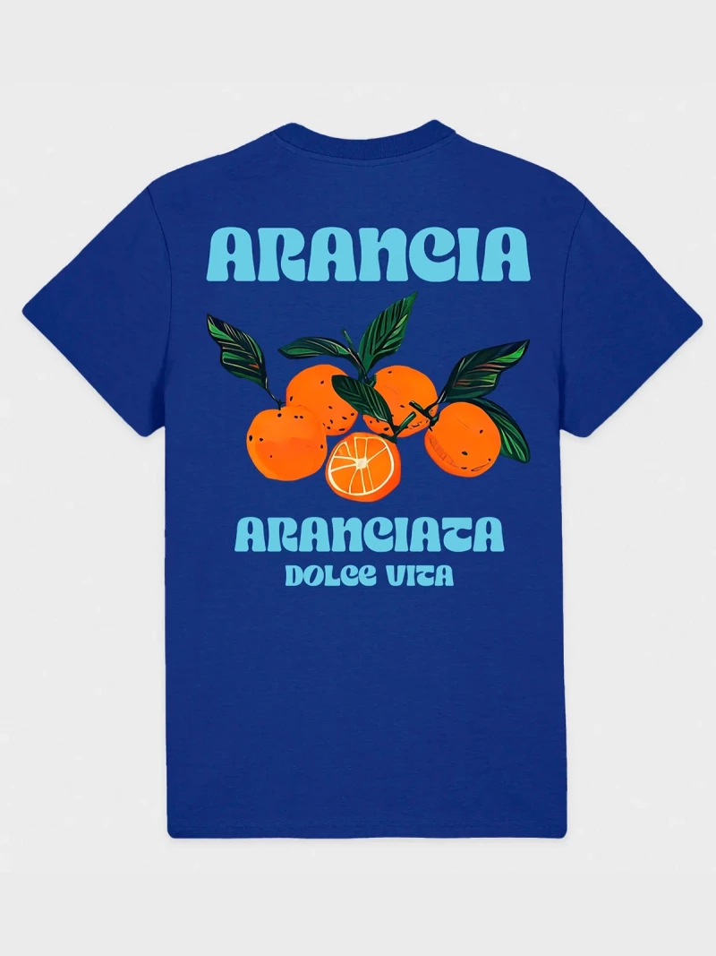 Arancia navy cotton t-shirt back