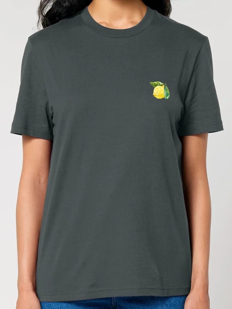 Limoncello anthracite womens cotton t-shirt