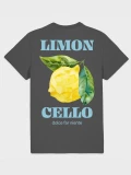 Limoncello anthracite cotton t-shirt back