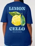 Limoncello navy womens cotton t-shirt back