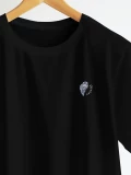 Oyster black t-shirt close up