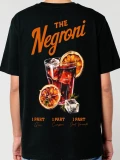 Negroni black mens cotton t-shirt back