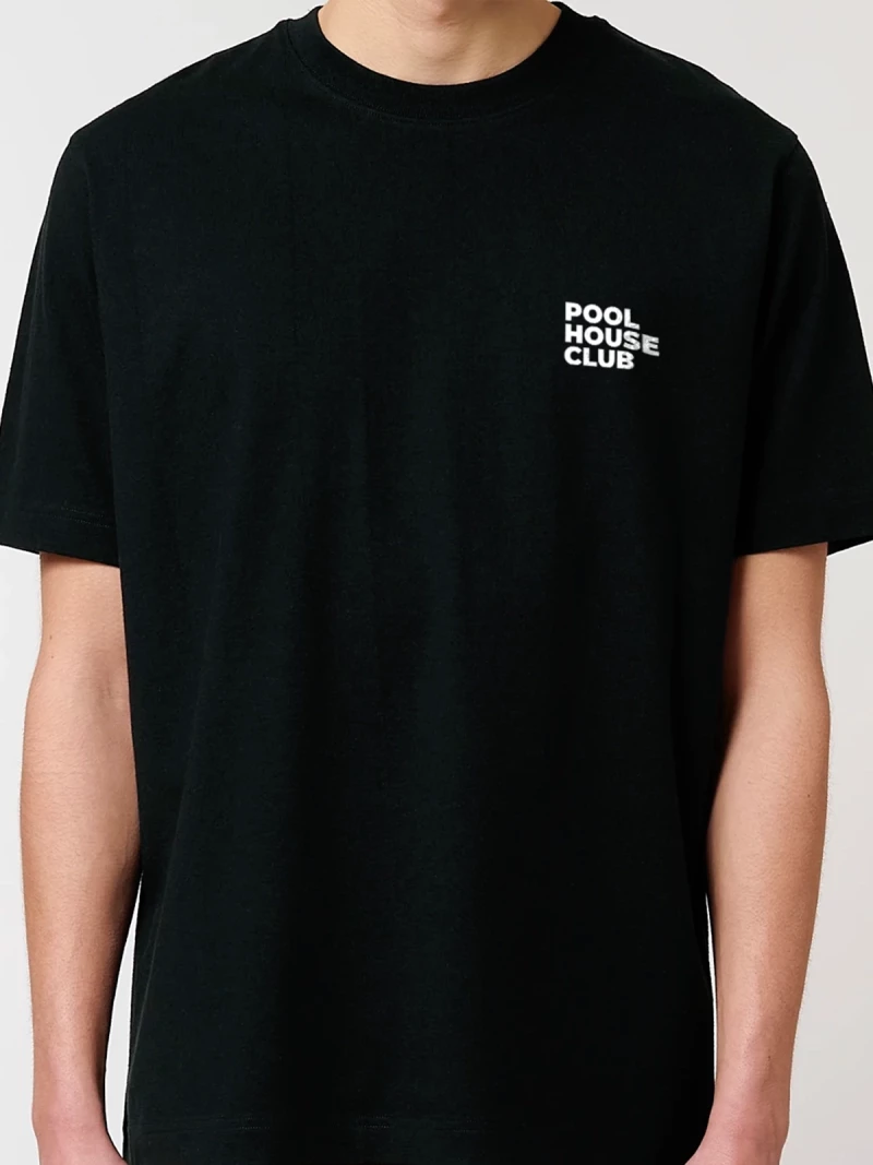 Pool House Club mens black t-shirt