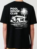 Pool House Club mens black t-shirt back