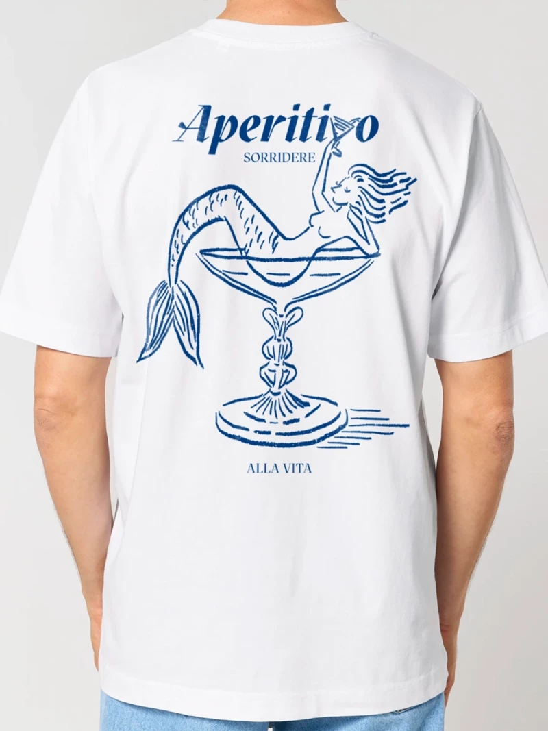 Aperitivo mens cotton t-shirt back