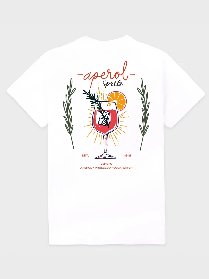 Aperol white cotton t-shirt back