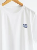 Costa Azzurra white cotton t-shirt close up