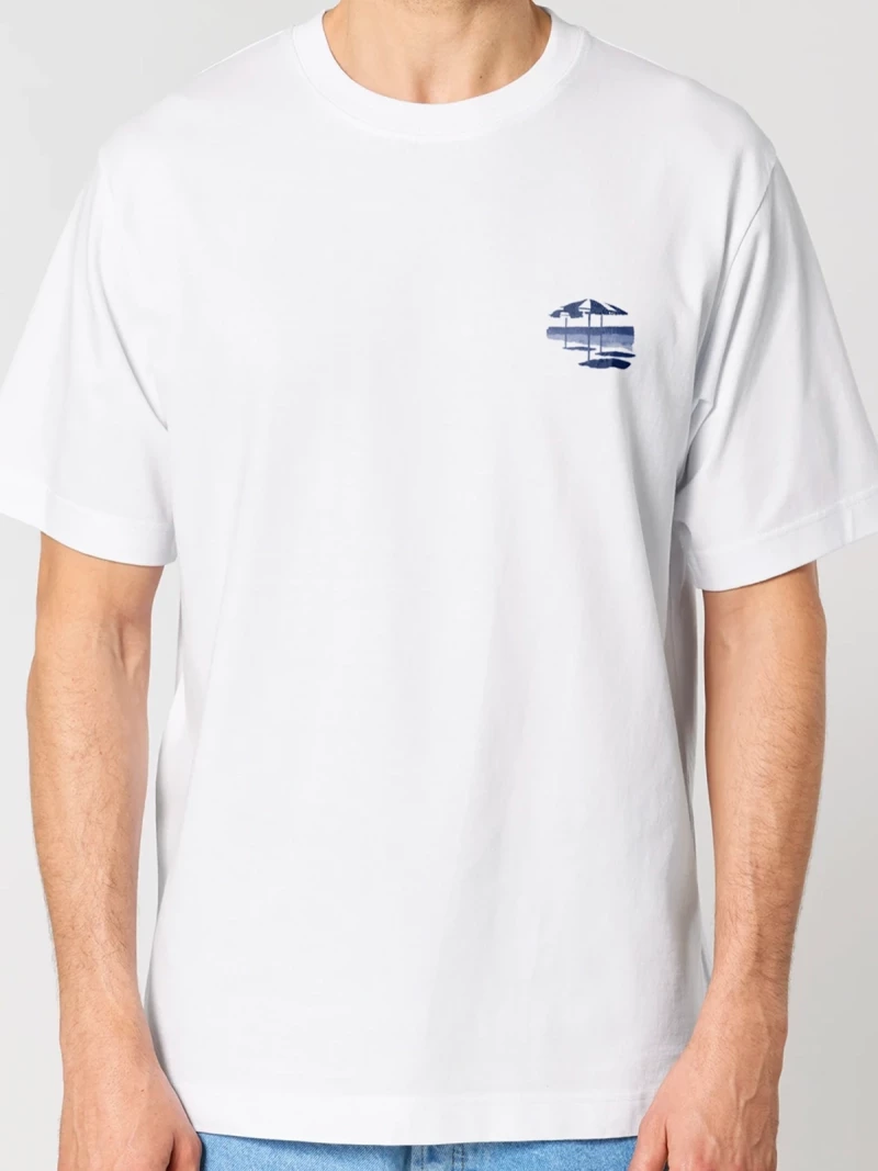 Costa Azzurra white mens cotton t-shirt