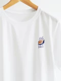 Fichi Viola white cotton t-shirt close up