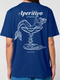 Aperitivo navy mens cotton t-shirt back