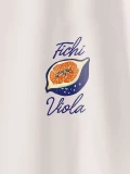 Fichi Viola natural cotton t-shirt closeup