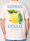 Limoncello natural mens cotton t-shirt back