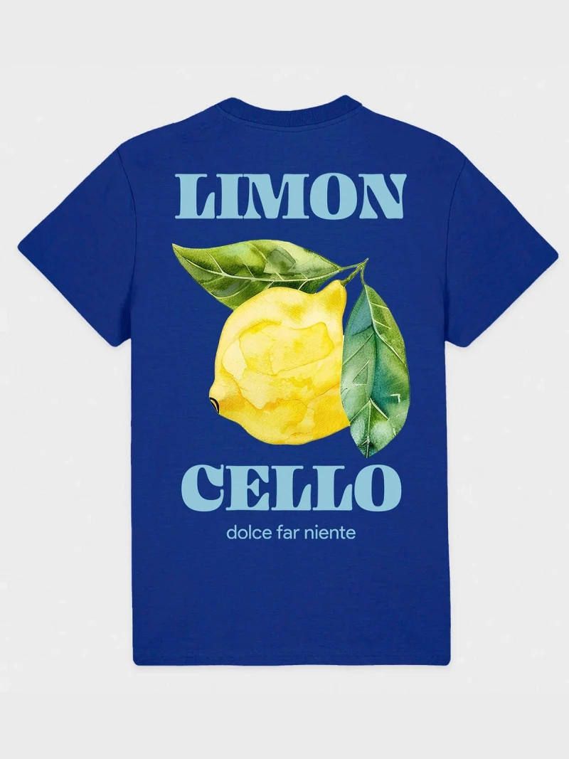 Limoncello navy cotton t-shirt back