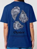 Oyster navy mens cotton t-shirt back