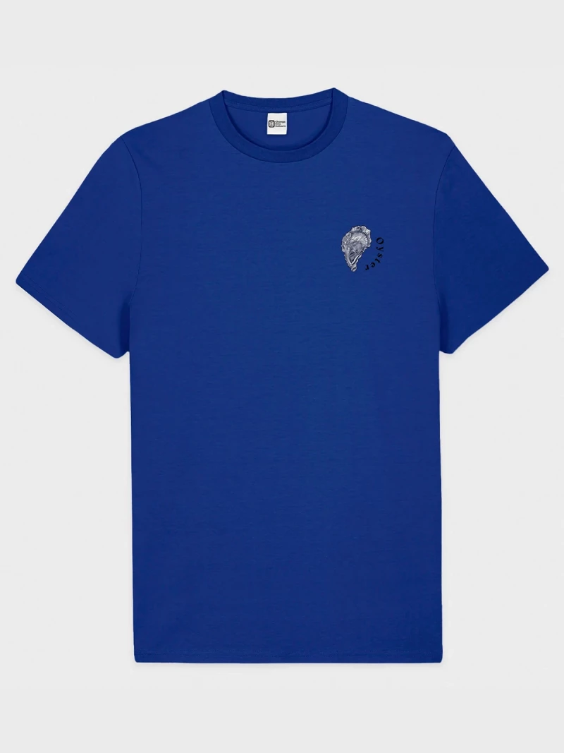 Oyster navy cotton t-shirt