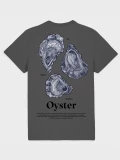 Oyster anthracite cotton t-shirt back