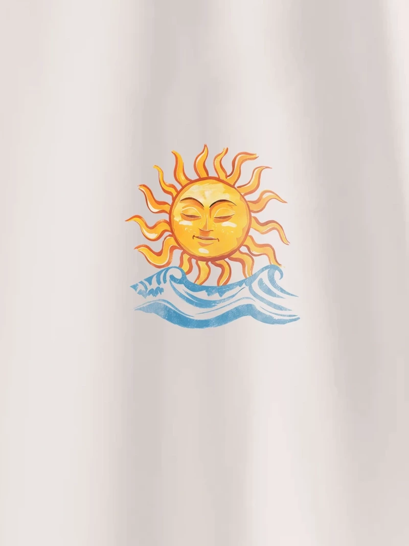 Saint Tropez Soleil natural cotton t-shirt design