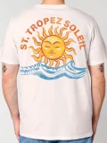 Saint Tropez Soleil natural mens cotton t-shirt back