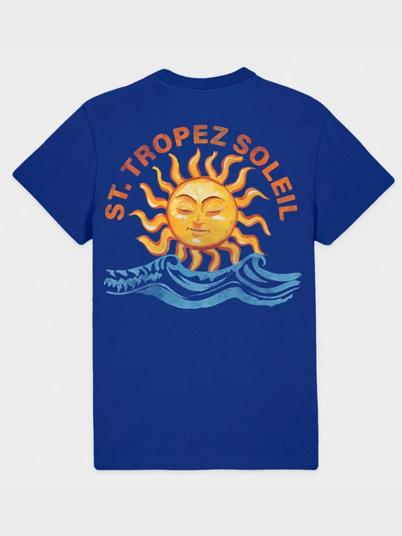 Saint Tropez Soleil navy cotton t-shirt back