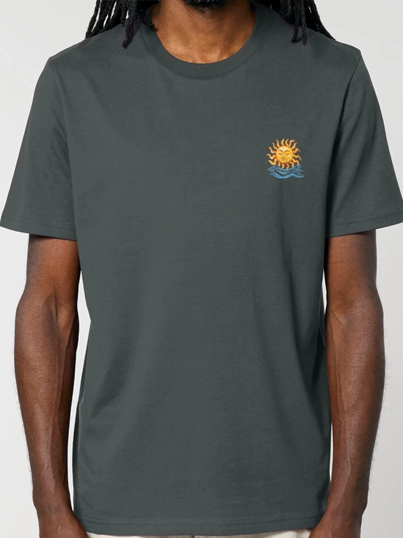 Saint Tropez Soleil anthracite mens cotton t-shirt