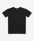 T-shirt męski z okrągłym dekoltem - czarny, Basiclo