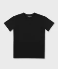 T-shirt męski z dekoltem w serek - czarny, Basiclo