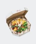 Pizza Italiana / Hawajska / Vege - 4 pary - kolorowe skarpetki, Rainbow Socks