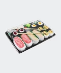 Sushi Egg Butterfish Salmon 2x Maki - 5 pairs - colorful socks, Rainbow Socks