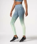 Phase Seamless Leggings, Blue & Mint Ombre