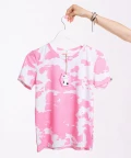 Wowcow: Pink Cow, White pattern t-shirt
