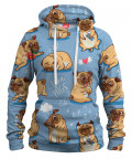 Bluza z kapturem I LOVE PUGS