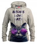 Bluza z kapturem BITCHES LOVE CATS