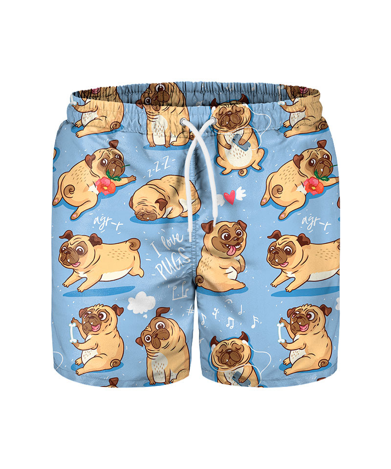 pug swim trunks