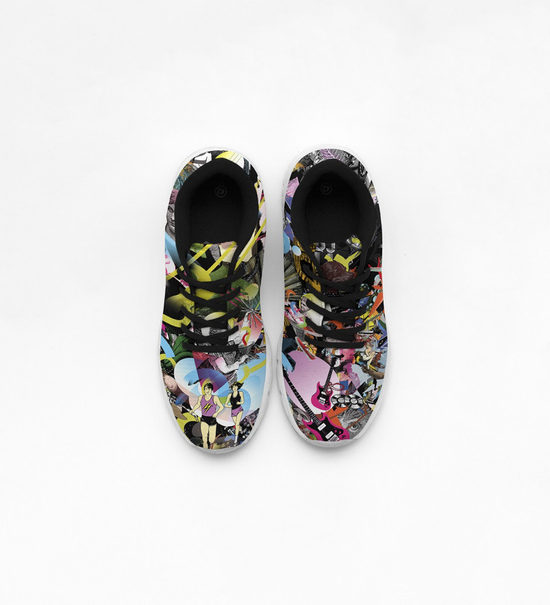 Popping collage Shoes - Mr. Gugu & Miss Go