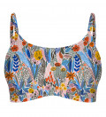 Floral Pattern Crop Bikini Top