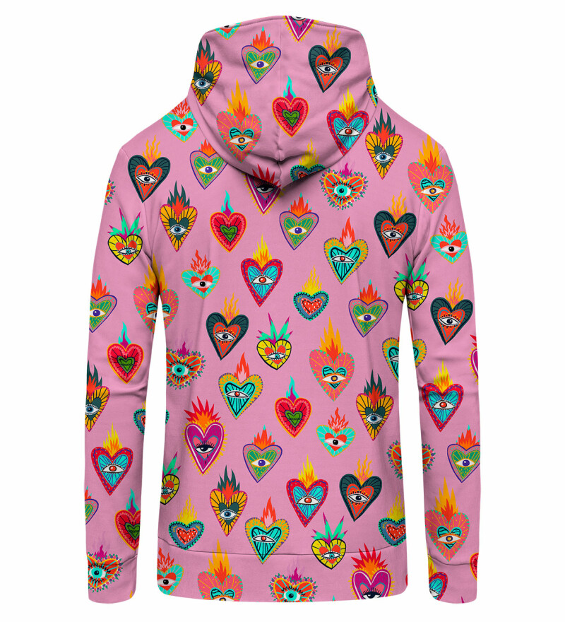 Pink mexican hearts Zip Up Hoodie Mr. Gugu & Miss Go