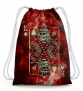 Red king of skull Drawstring Bag