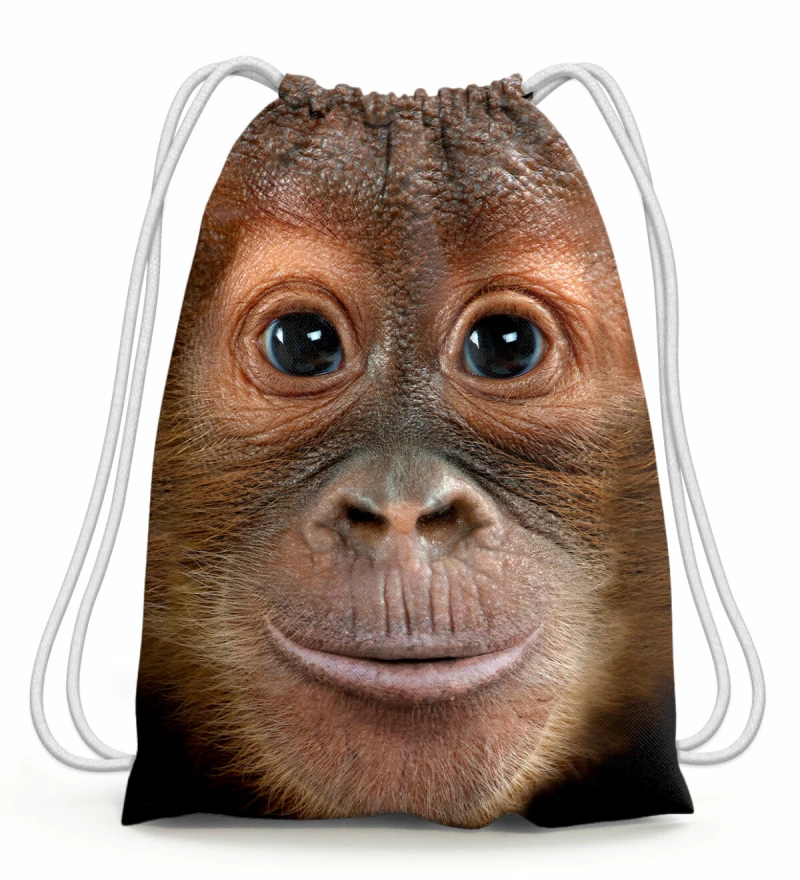 Monkey face Drawstring Bag - Mr. Gugu  Miss Go